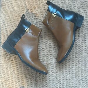 Tory Burch black and tan boots